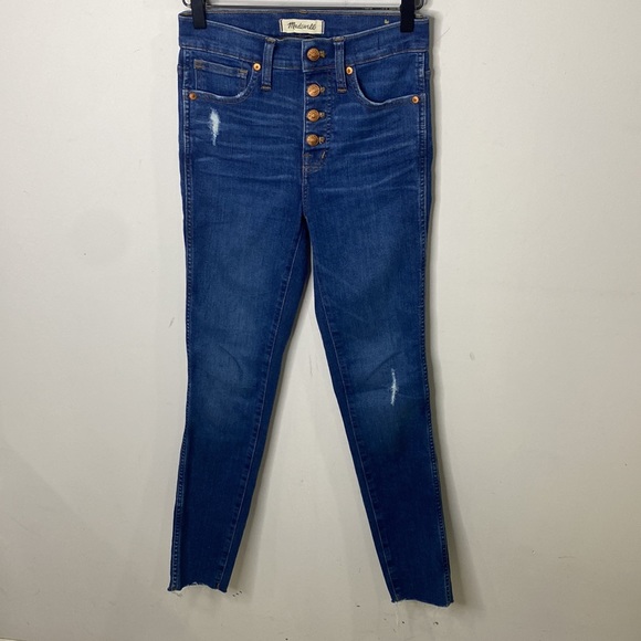 Madewell 10" High-Rise Skinny Jeans in Hanna Wash 24 - Picture 7 of 11
